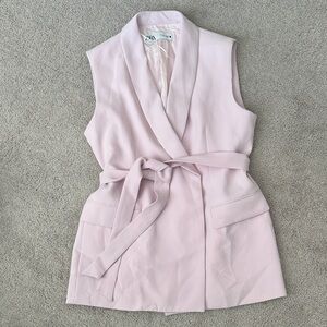 Zara Blush Pink Sleeveless Vest Dress- Size Large